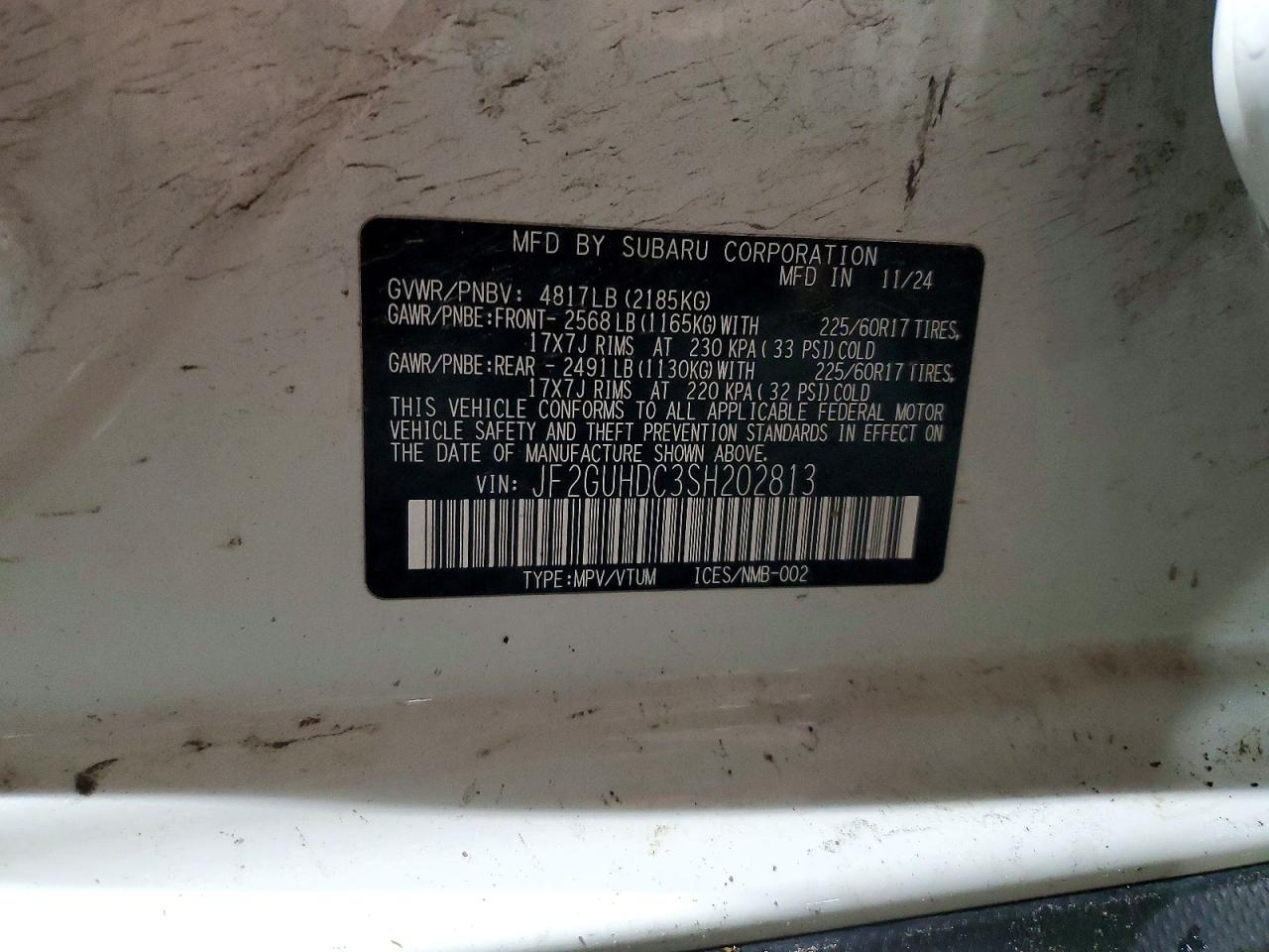 2025 SUBARU CROSSTREK
