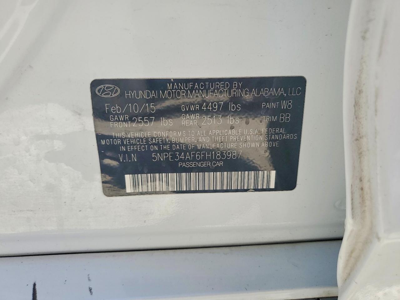 2015 HYUNDAI SONATA