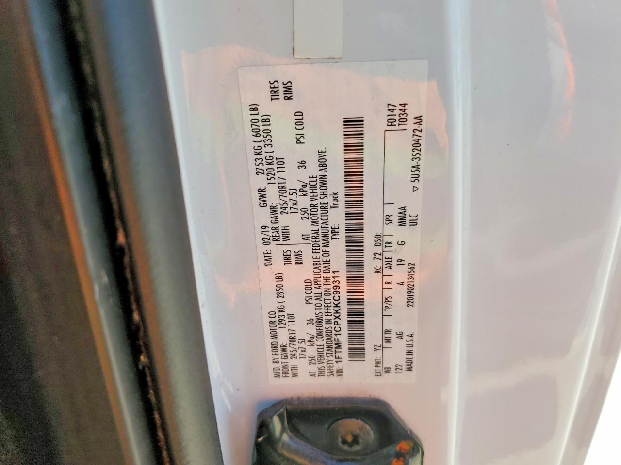 2019 FORD F150