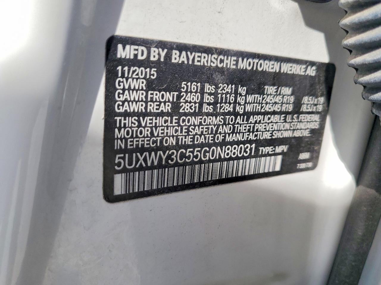 2016 BMW X3