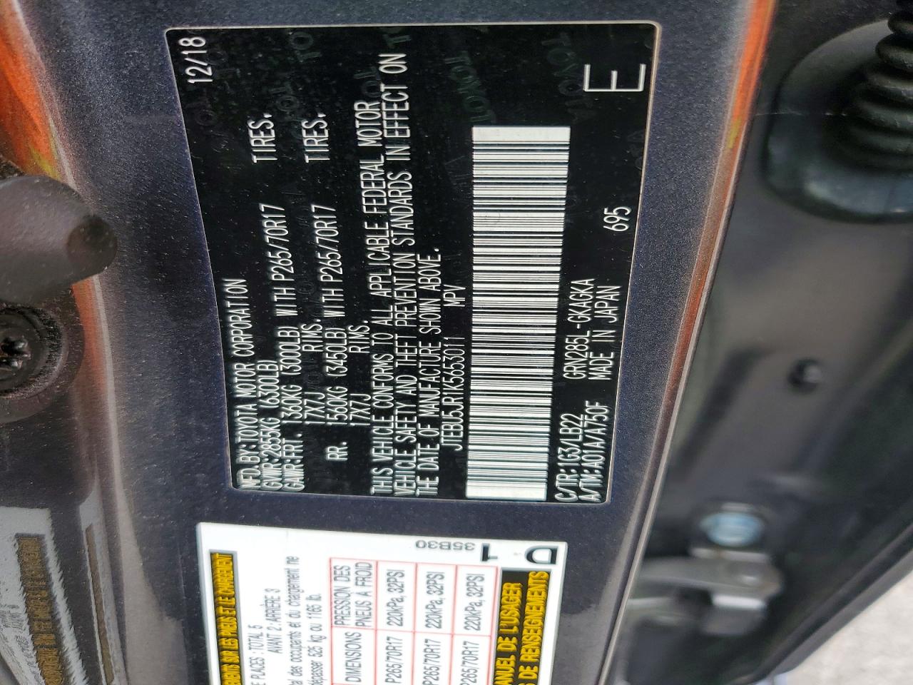 2019 TOYOTA 4RUNNER