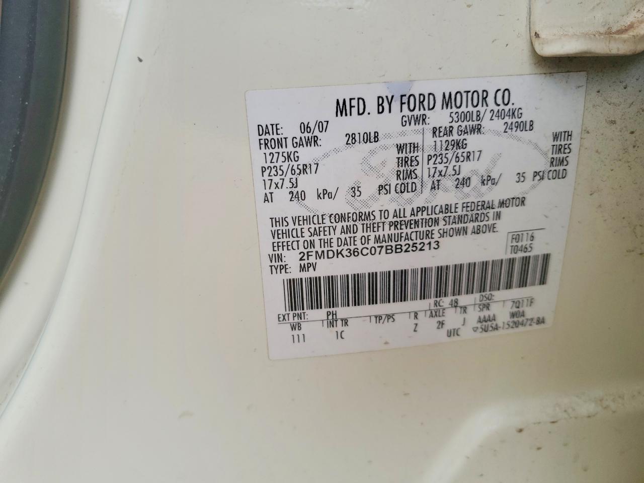 2007 FORD EDGE