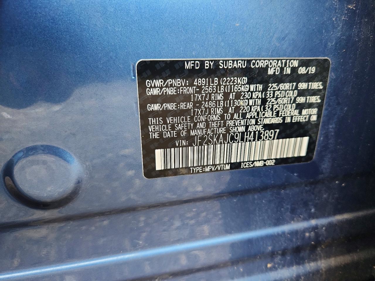 2020 SUBARU FORESTER