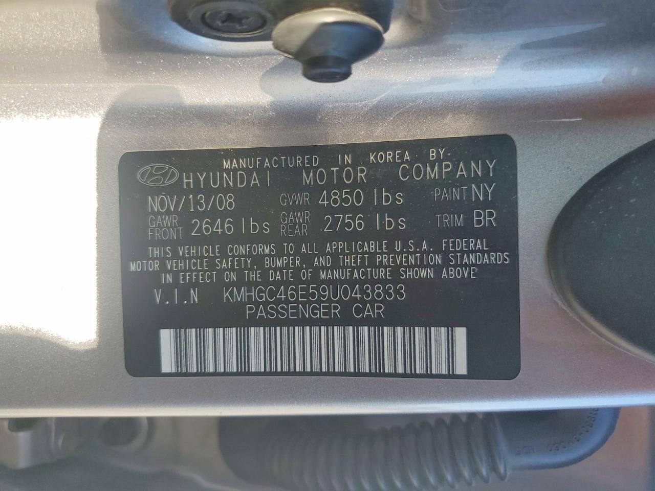 2009 HYUNDAI GENESIS