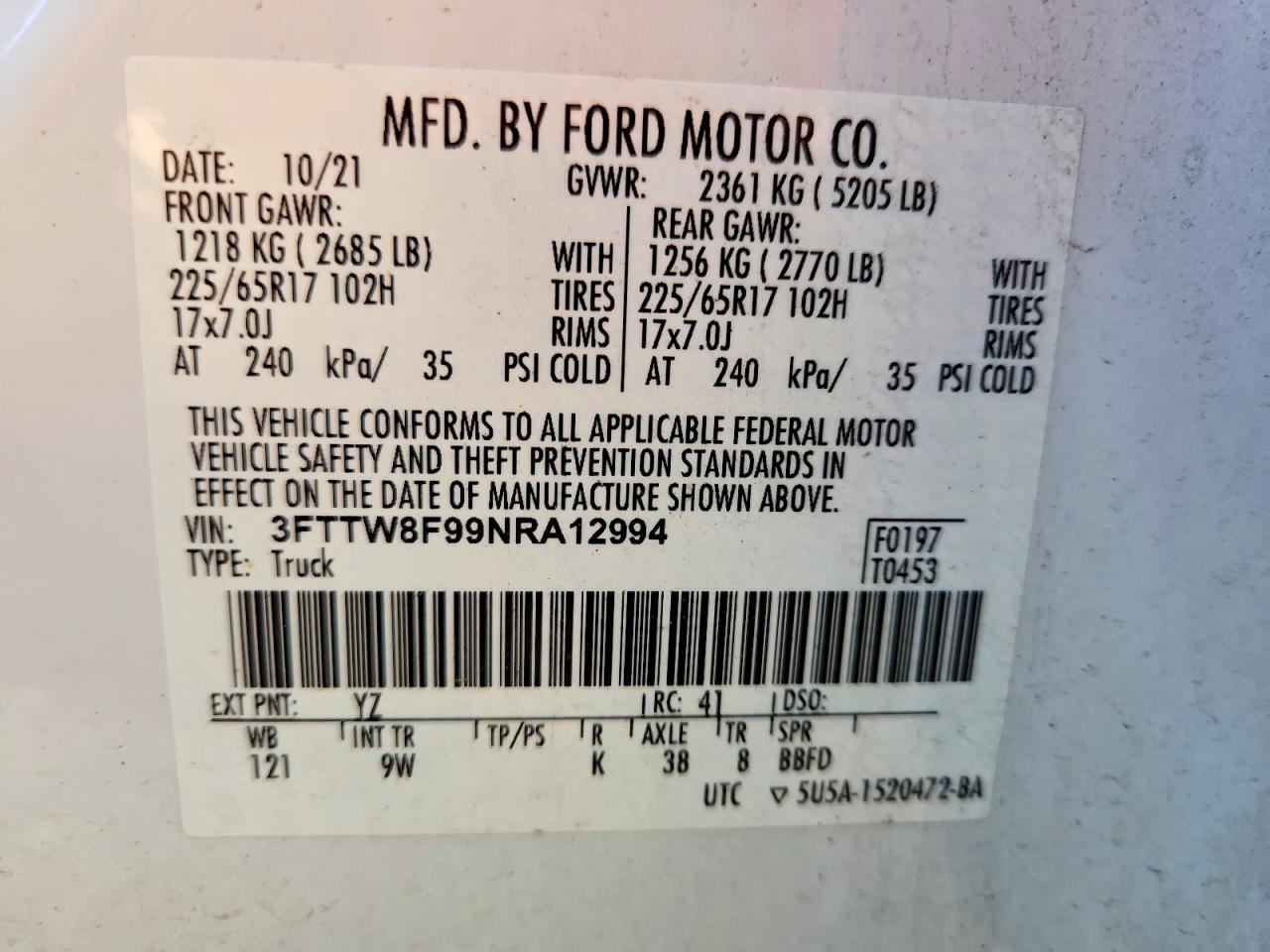 2022 FORD MAVERICK