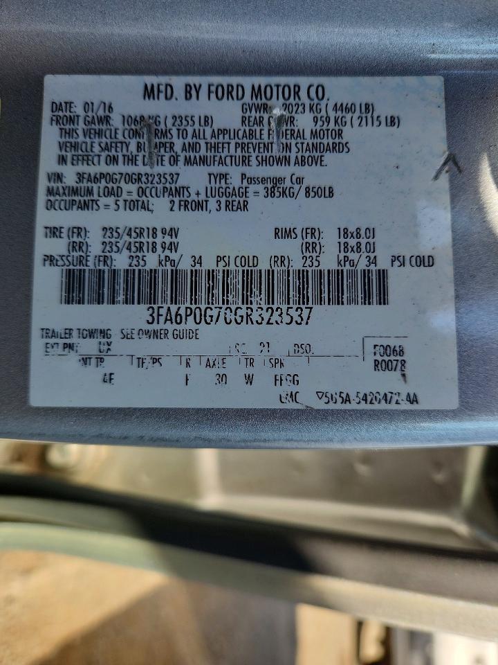 2016 FORD FUSION