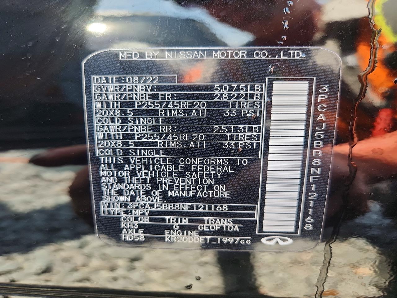 2022 INFINITI QX50