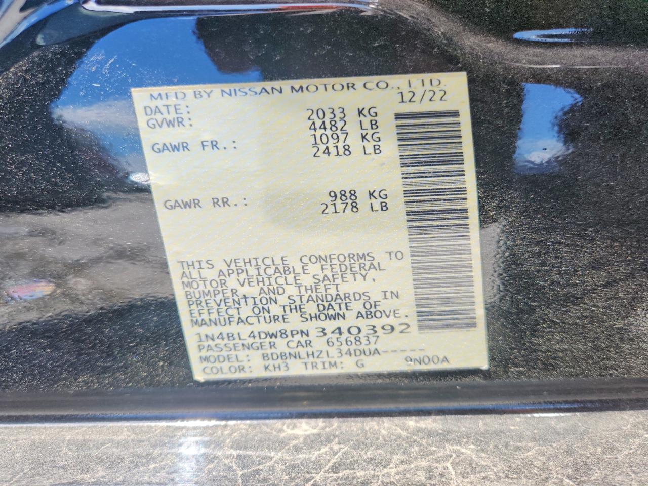 2023 NISSAN ALTIMA