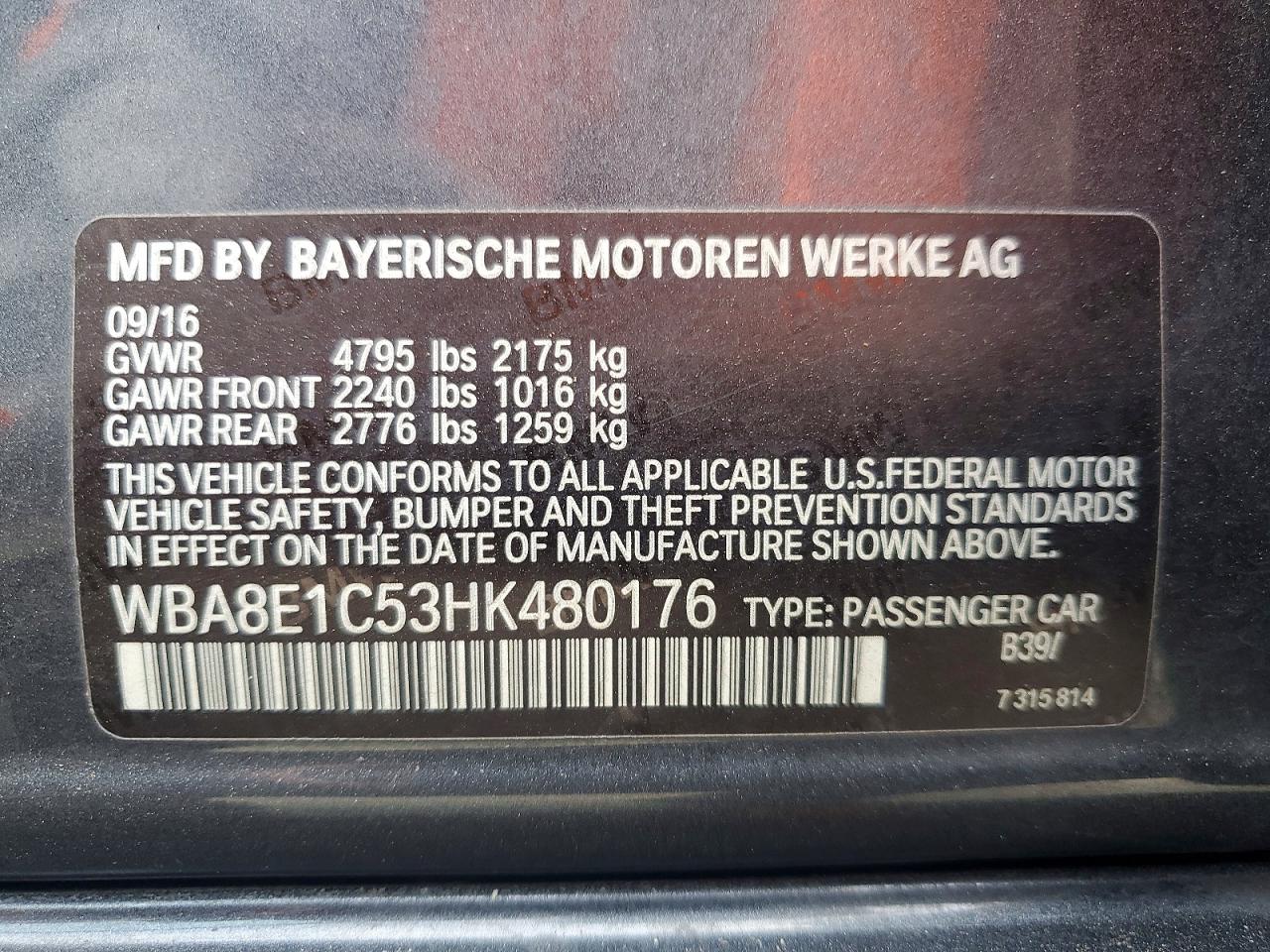 2017 BMW 3 SERIES