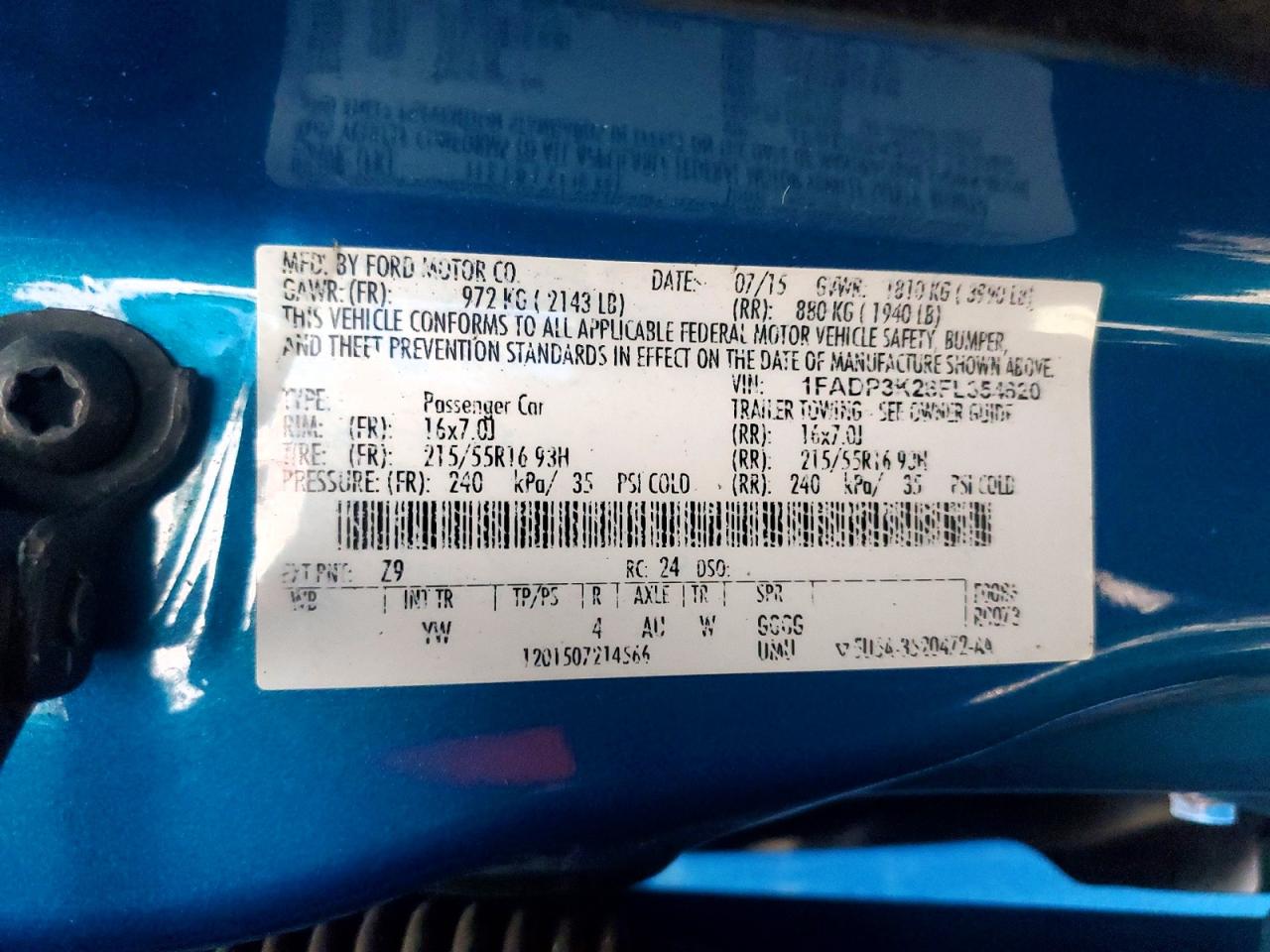 2015 FORD FOCUS