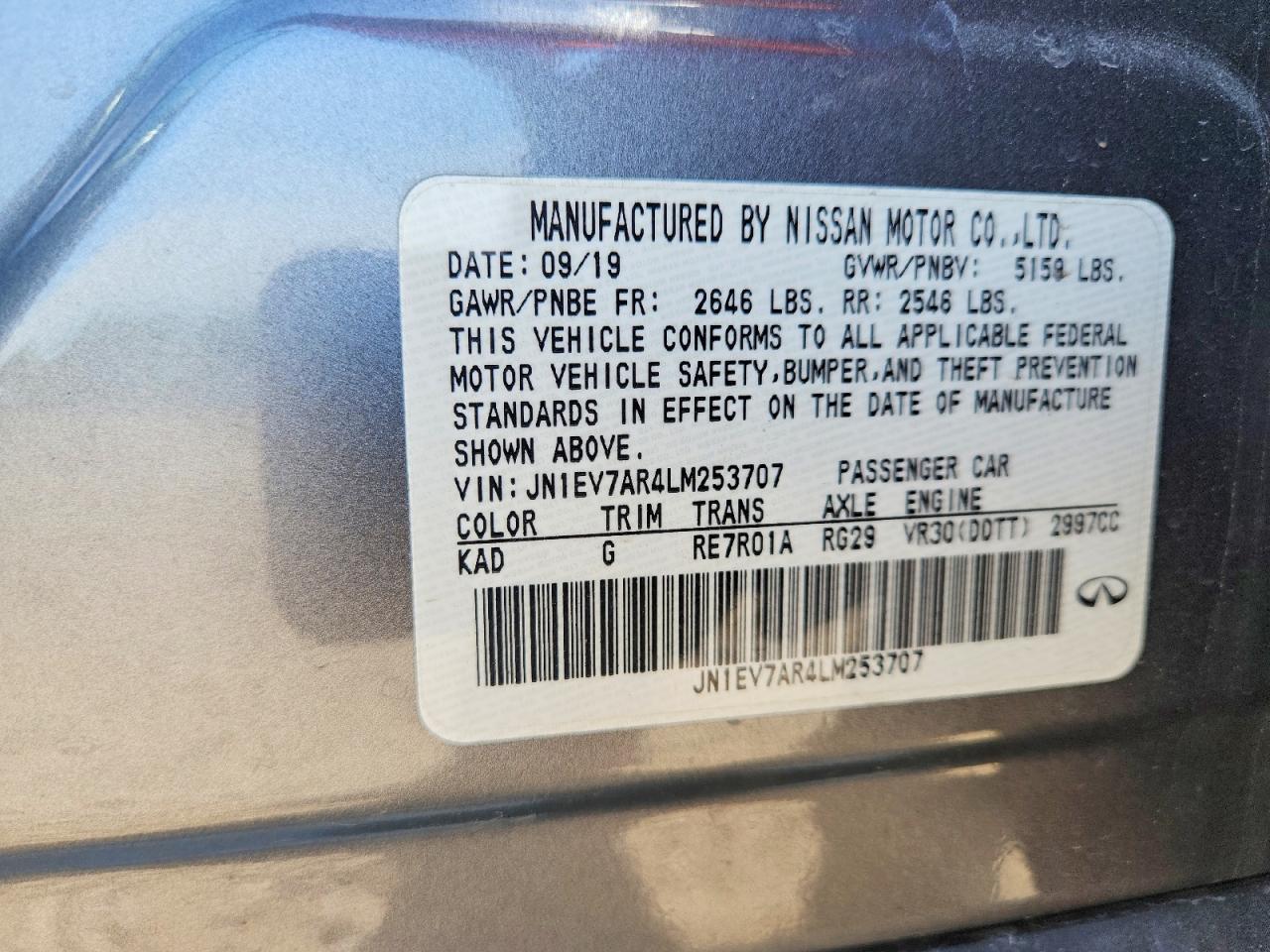 2020 INFINITI Q50
