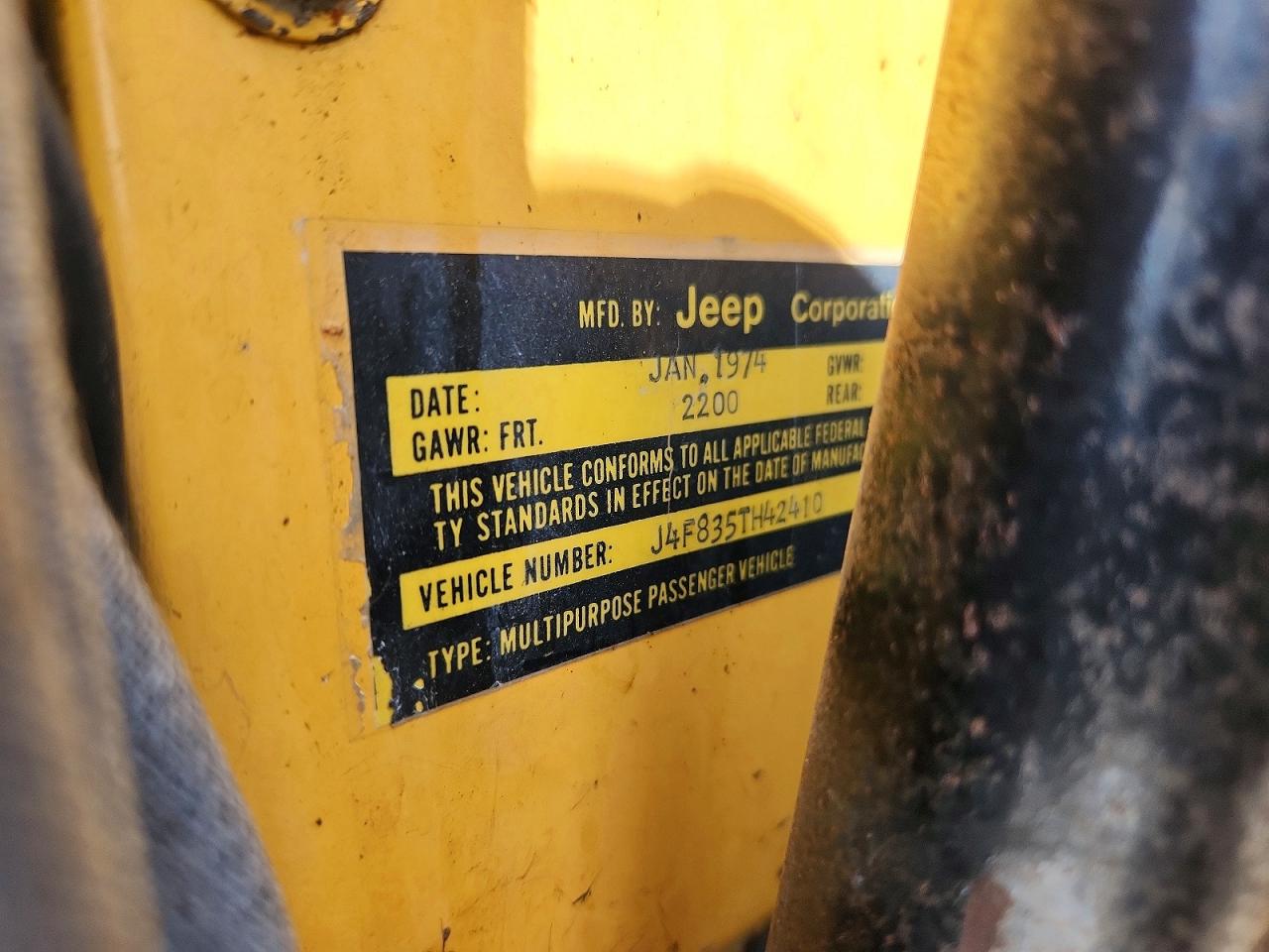 1974 JEEP CJ7 SCRAMB