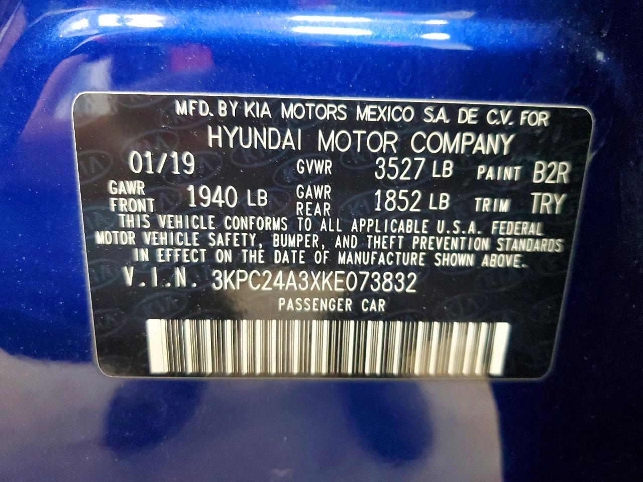 2019 HYUNDAI ACCENT