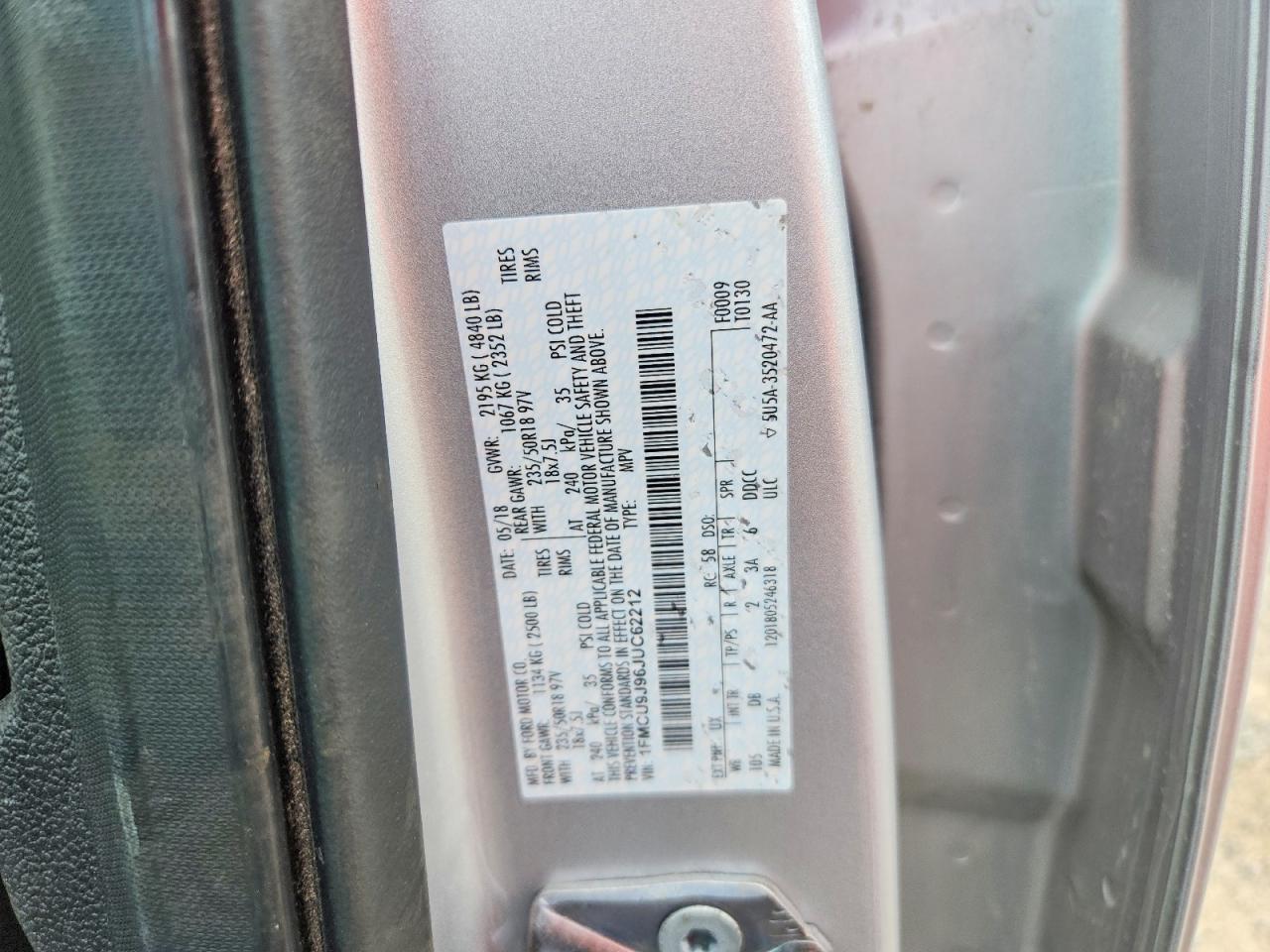 2018 FORD ESCAPE