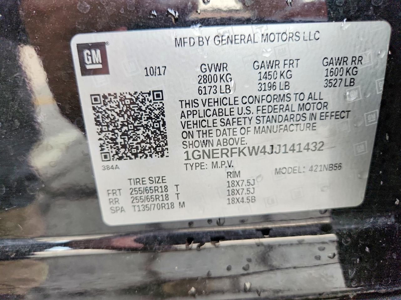 2018 CHEVROLET TRAVERSE