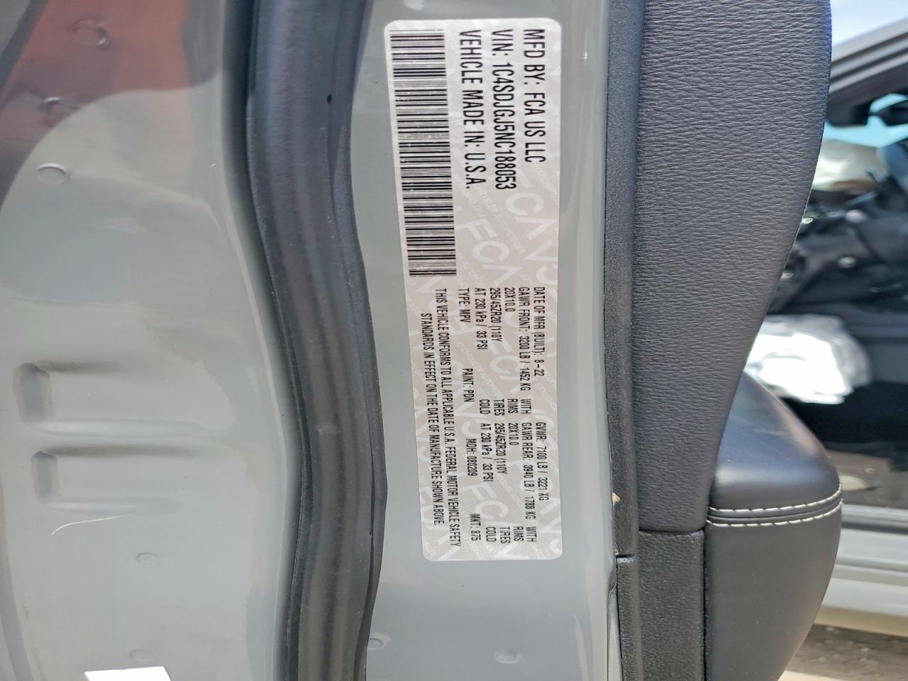 2022 DODGE DURANGO