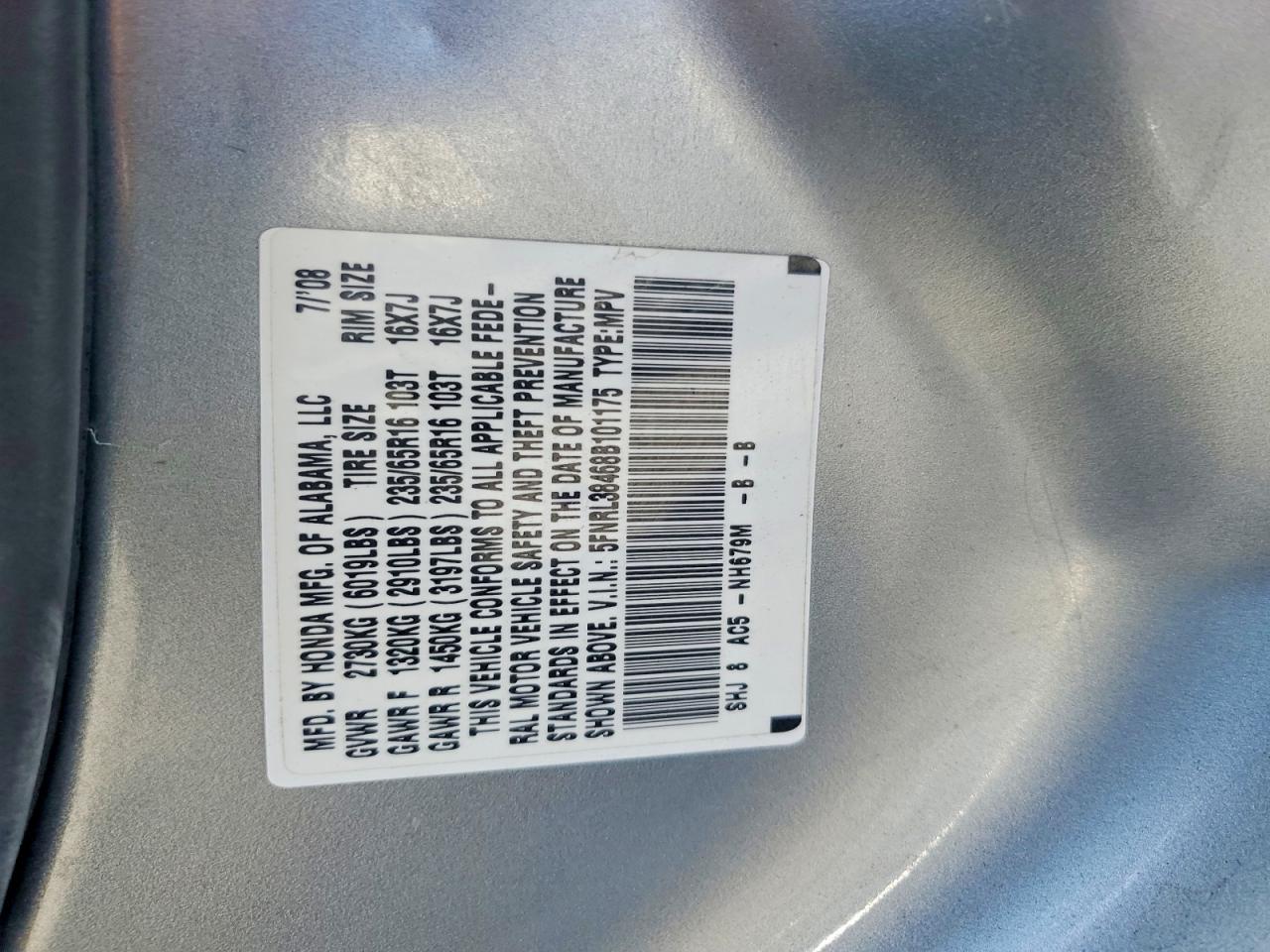 2008 HONDA ODYSSEY