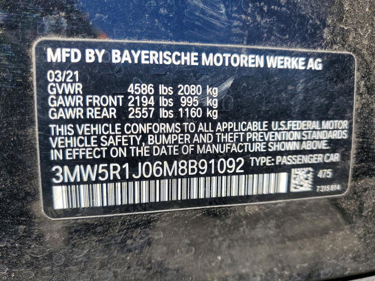2021 BMW 3 SERIES