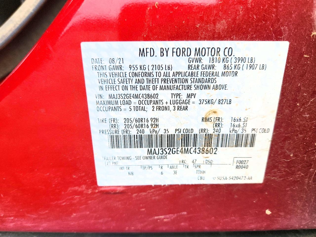 2021 FORD ECOSPORT