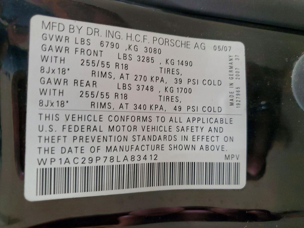 2008 PORSCHE CAYENNE