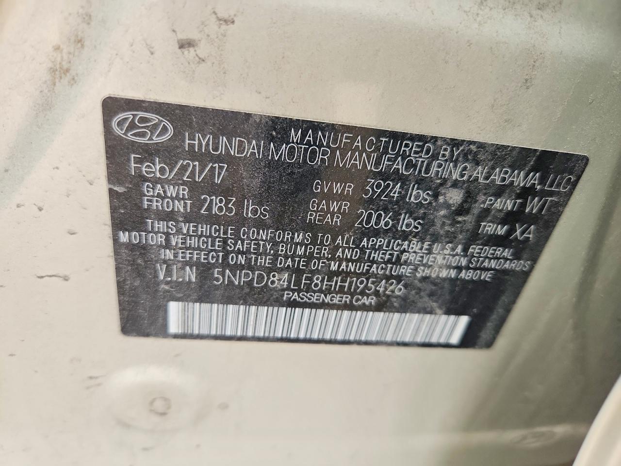 2017 HYUNDAI ELANTRA