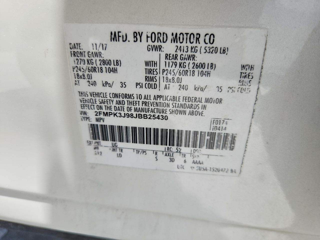 2018 FORD EDGE