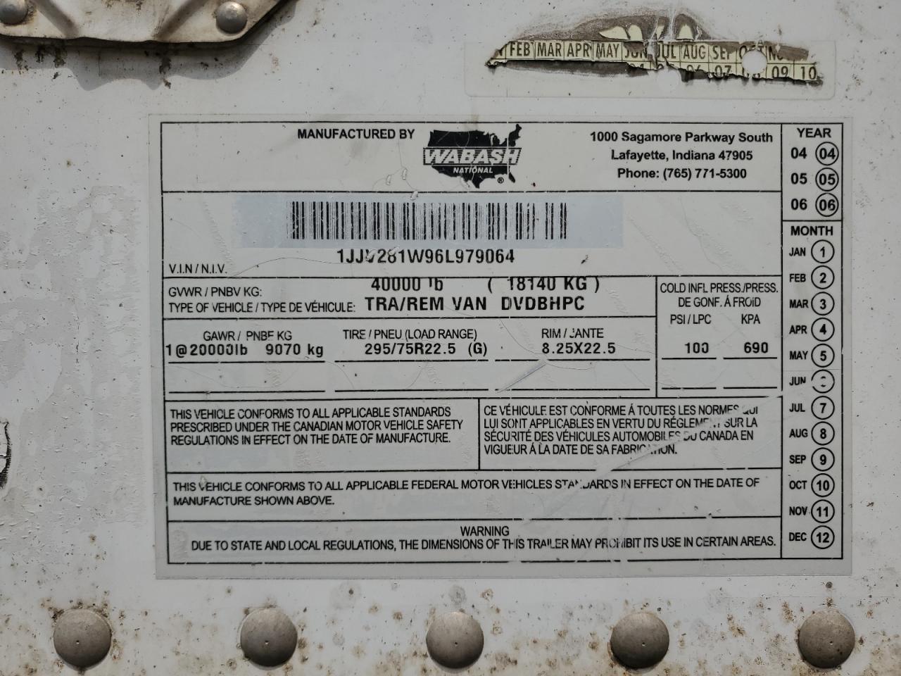 2006 WABA DRY VAN TR