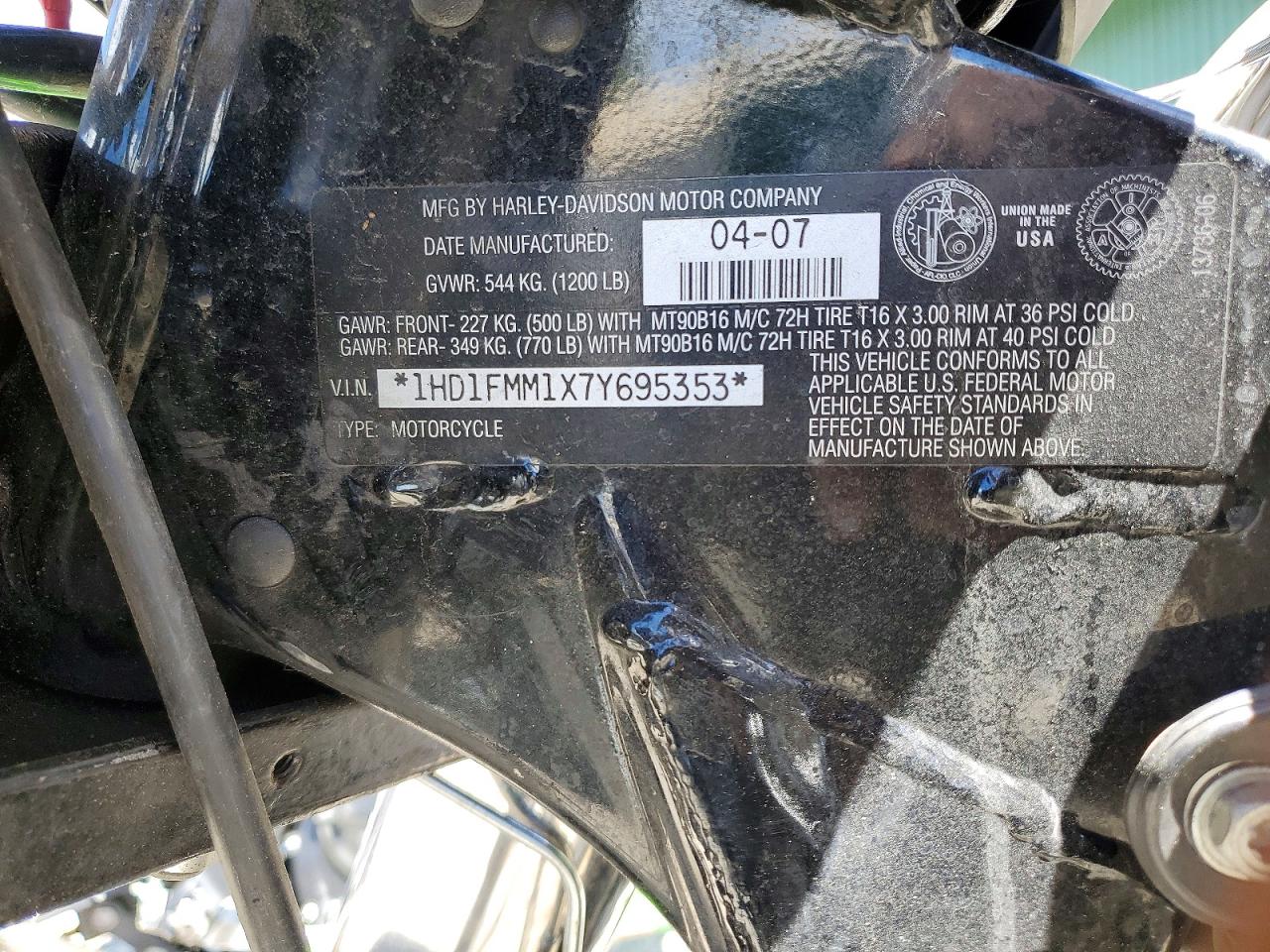 2007 HARLEY DAVIDSON FL