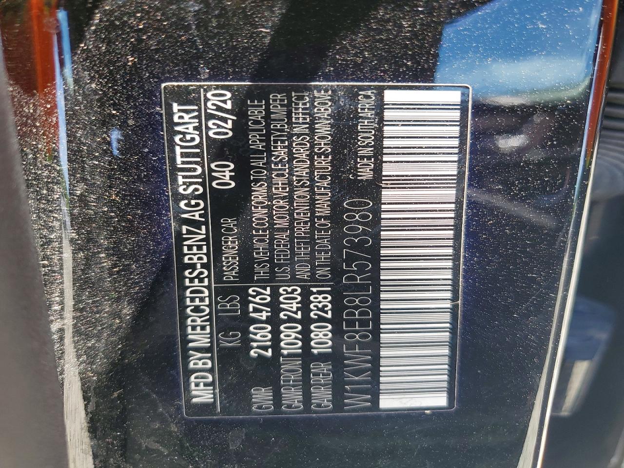 2020 MERCEDES-BENZ C-CLASS