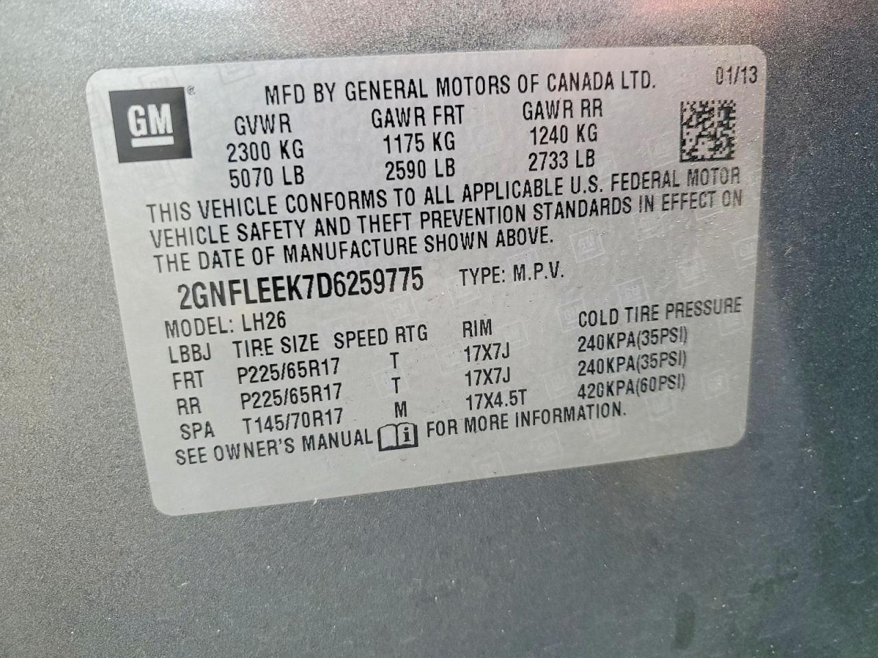 2013 CHEVROLET EQUINOX