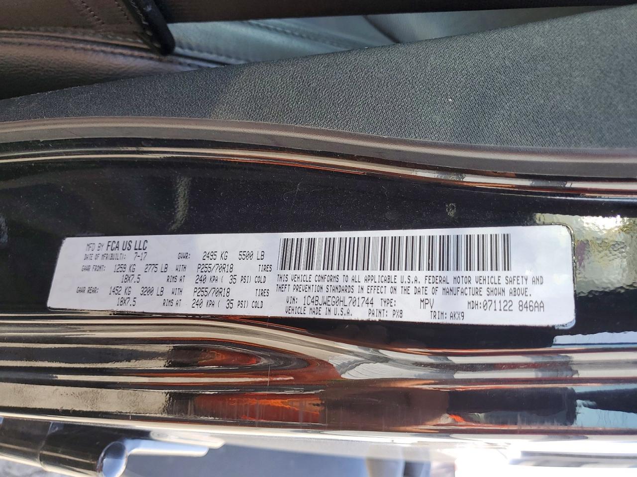 2017 JEEP WRANGLER