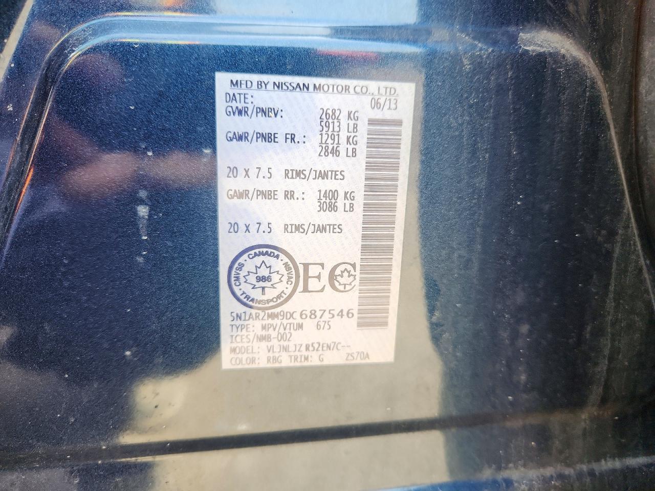2013 NISSAN PATHFINDER