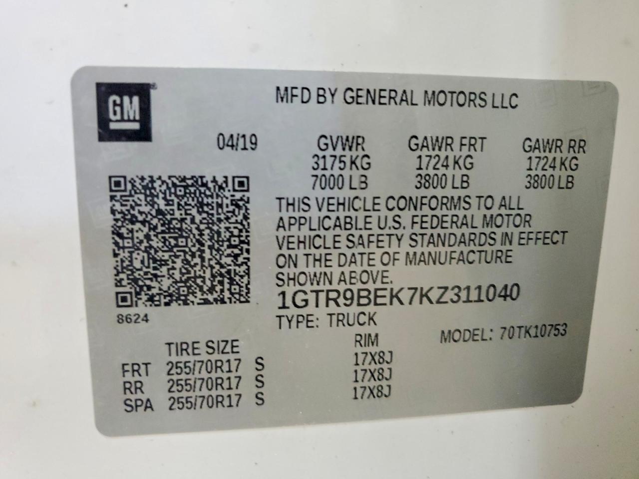 2019 GMC SIERRA