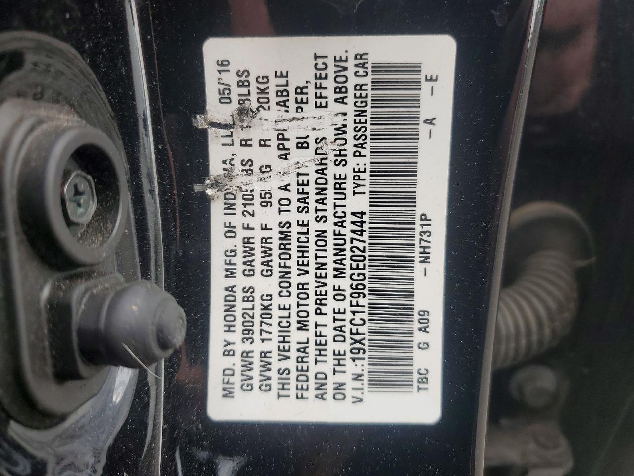 2016 HONDA CIVIC