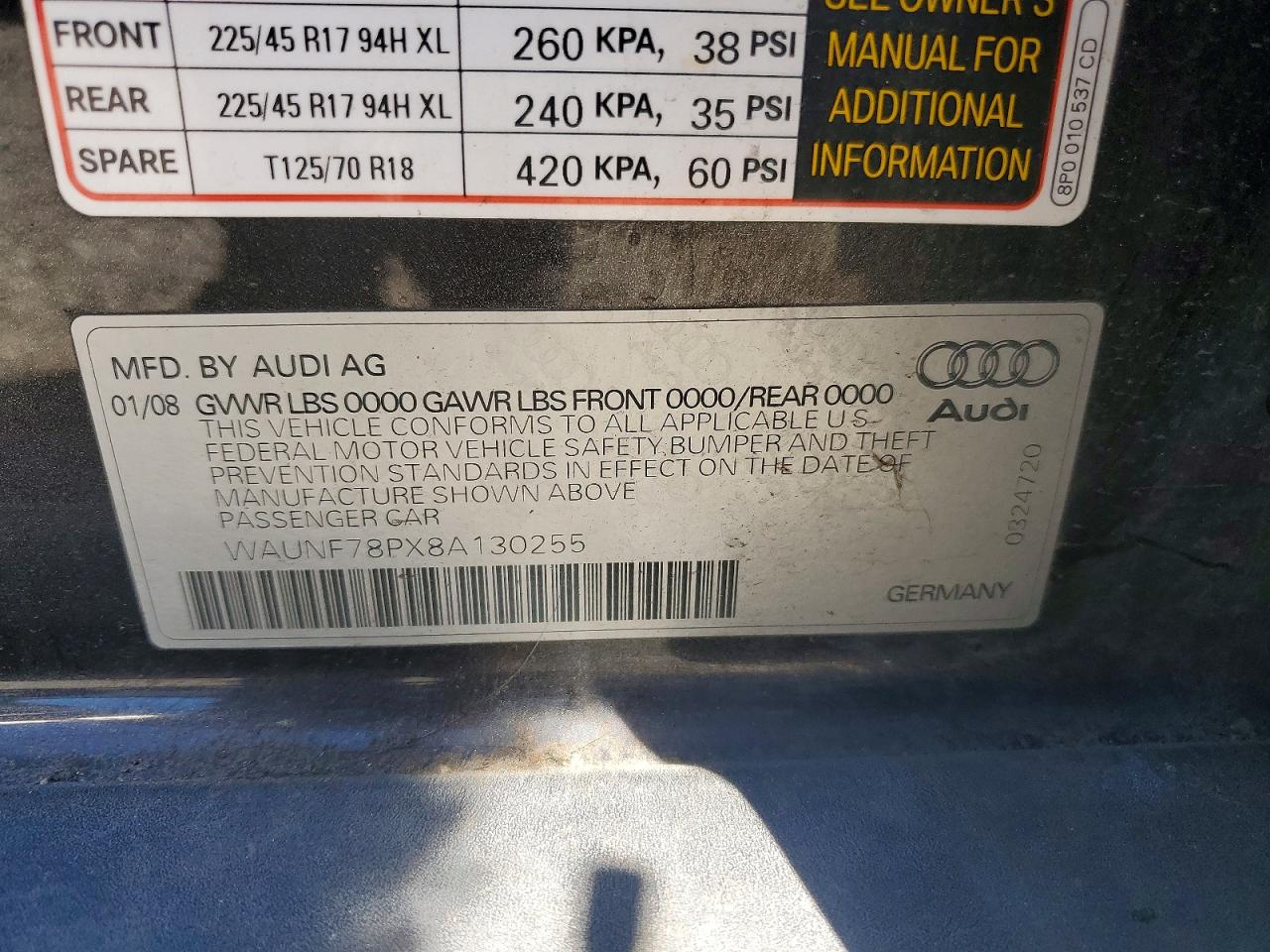 2008 AUDI A3