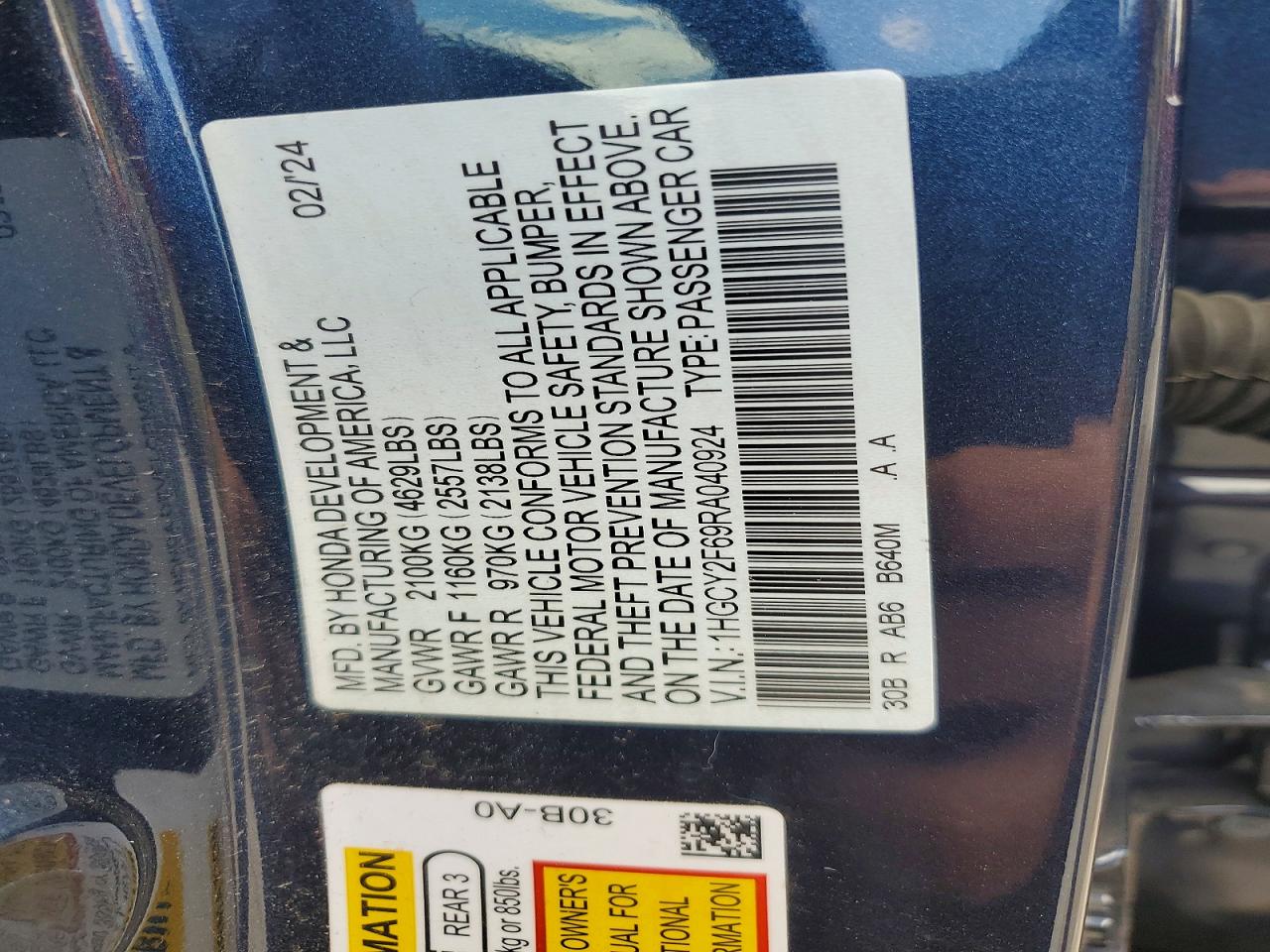 2024 HONDA ACCORD