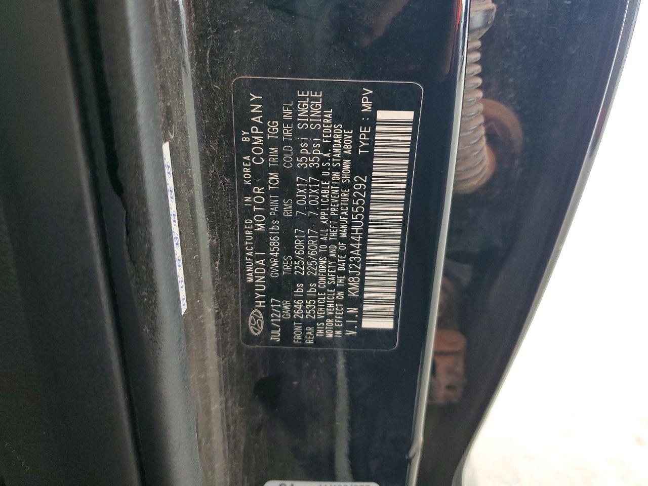 2017 HYUNDAI TUCSON