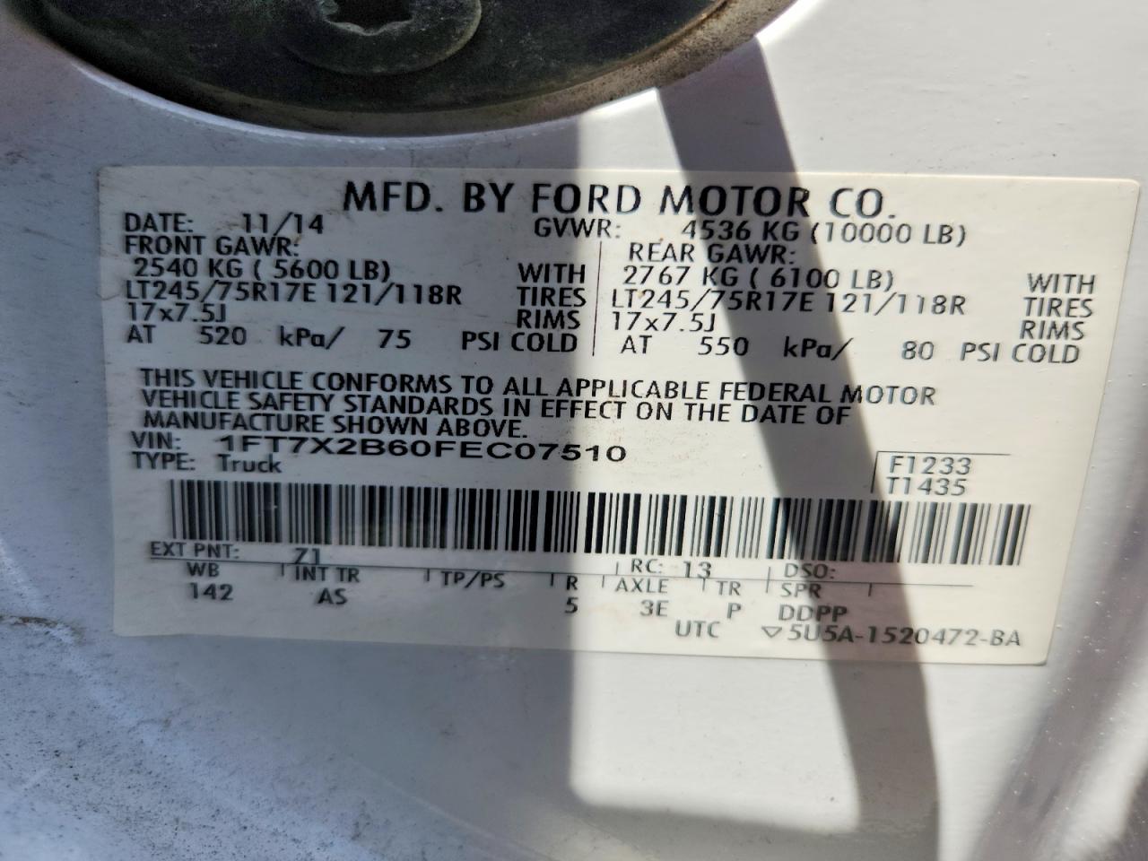 2015 FORD F250