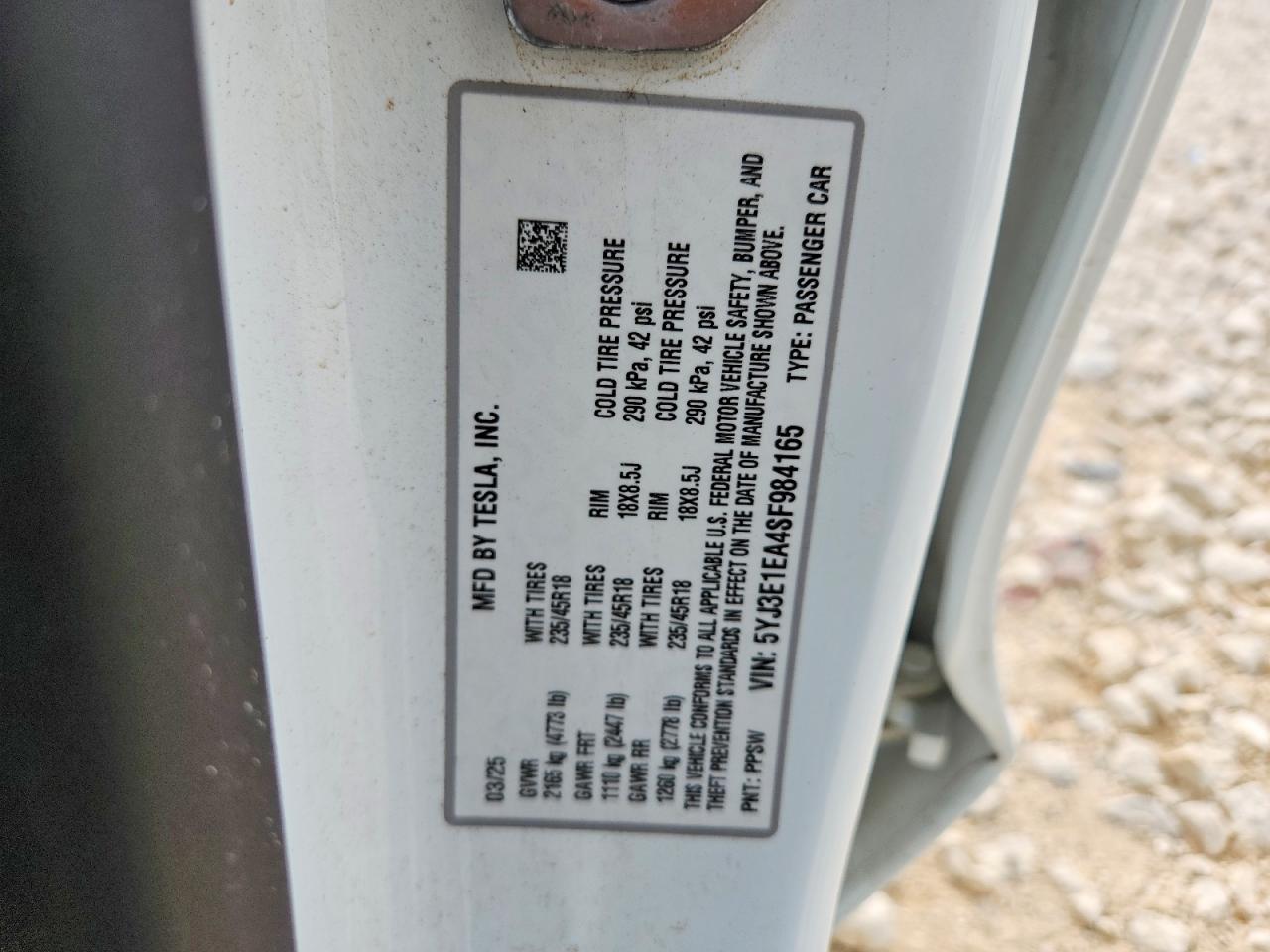 2025 TESLA MODEL 3