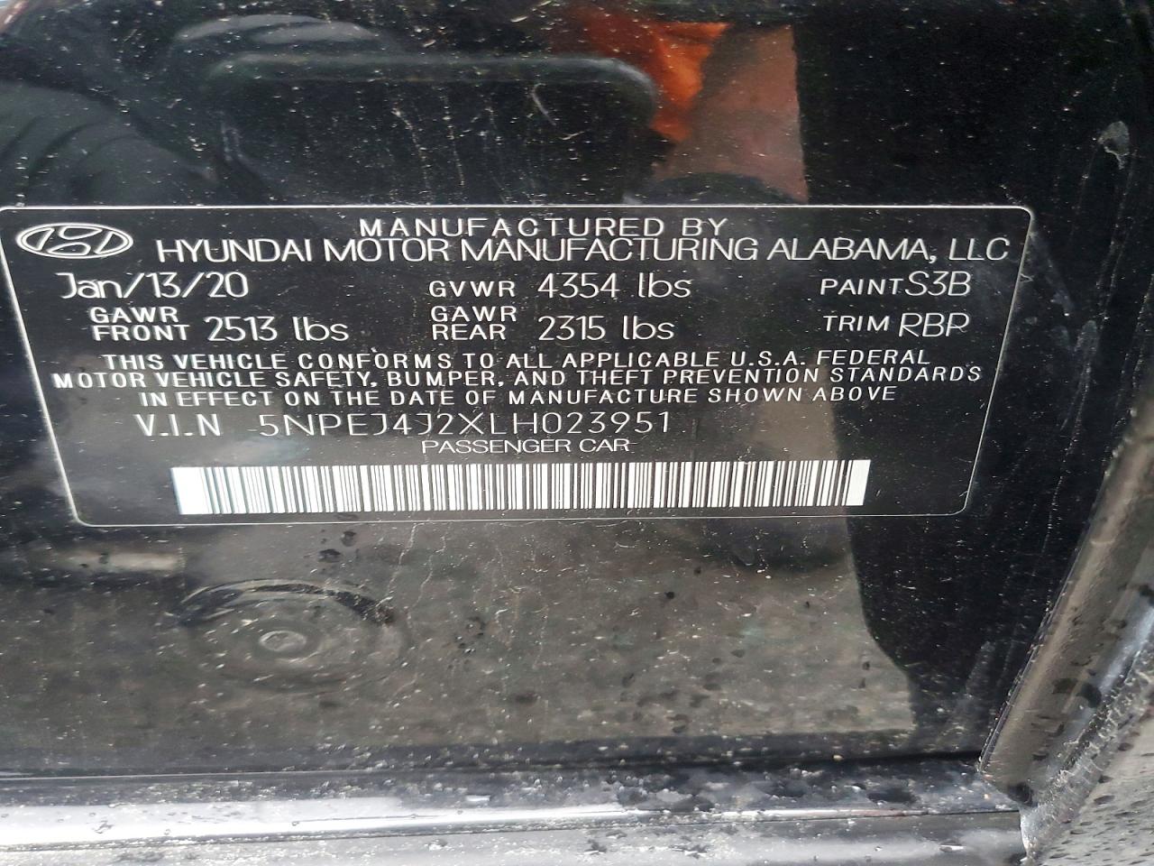 2020 HYUNDAI SONATA