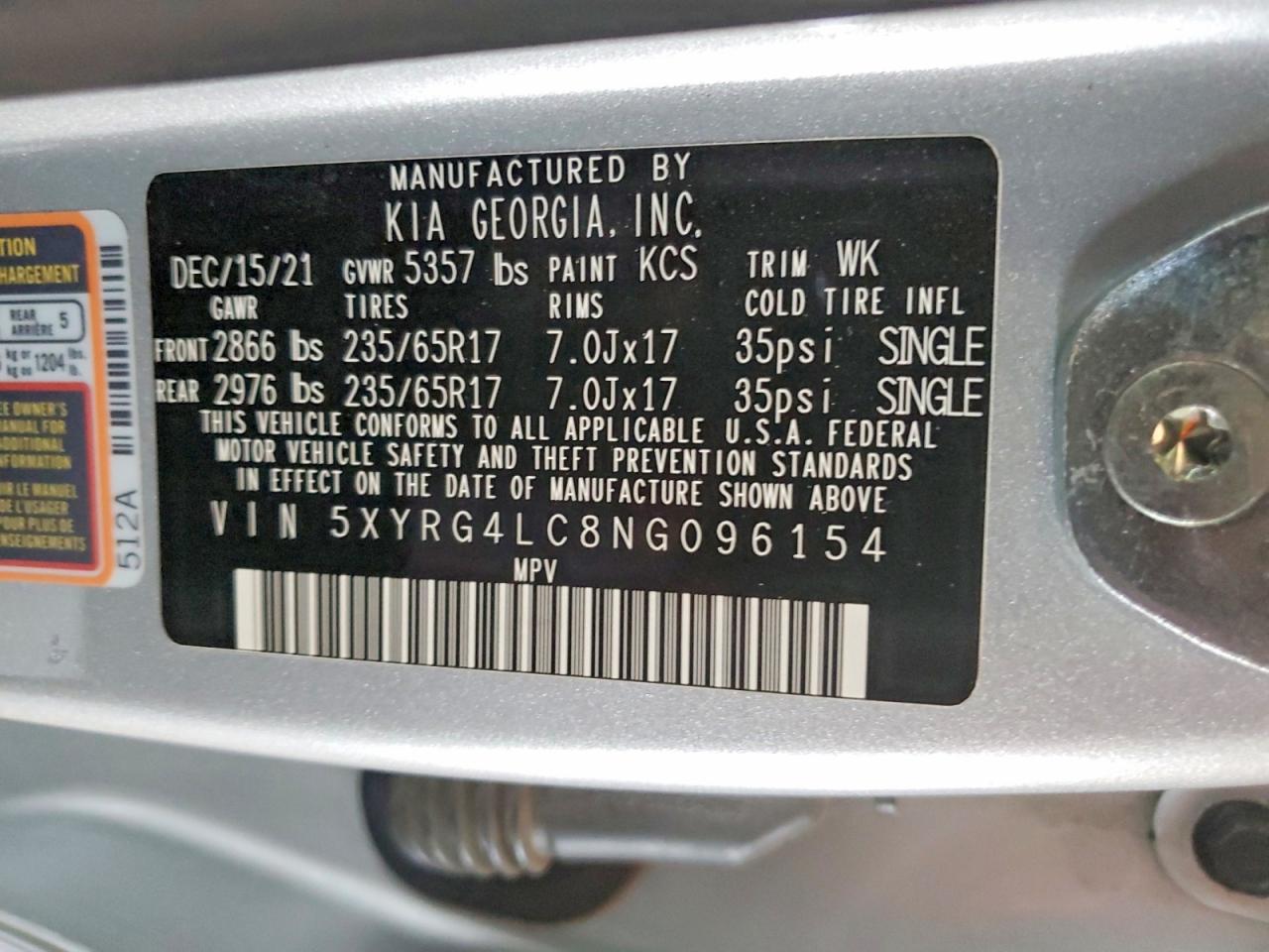 2022 KIA SORENTO