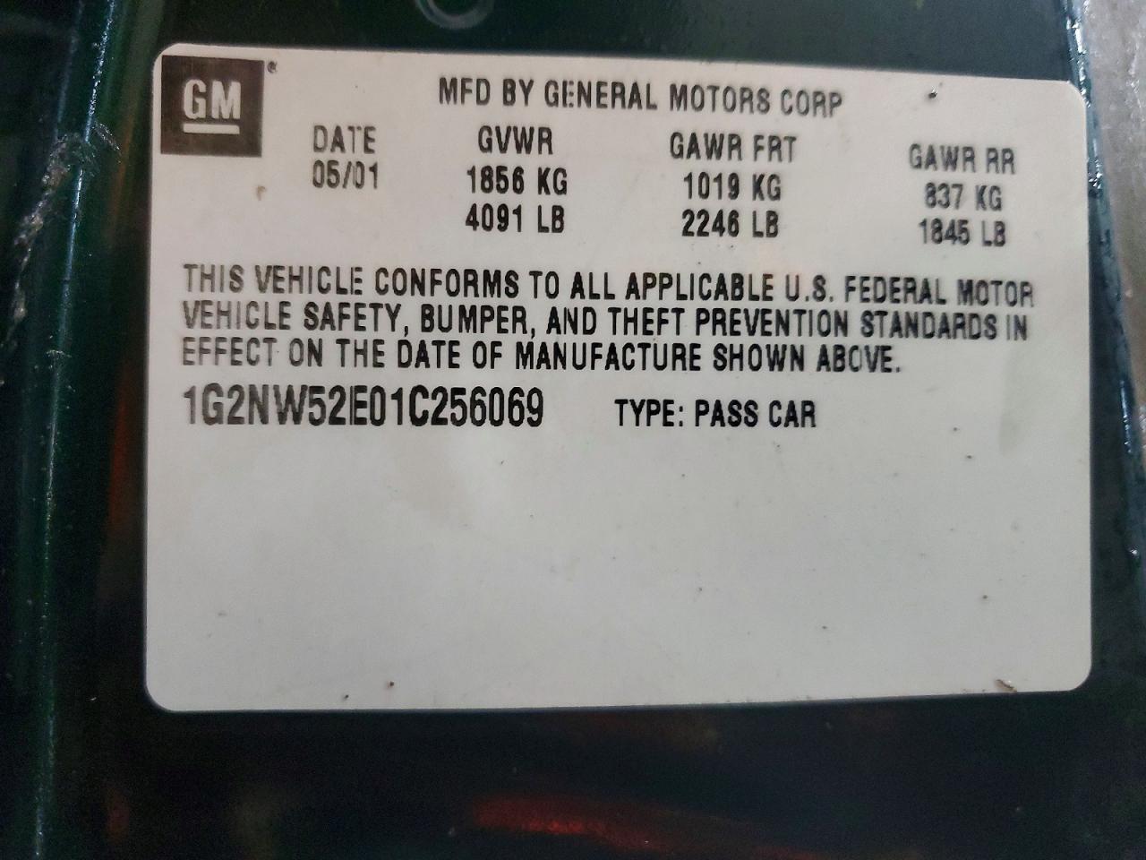 2001 PONTIAC GRANDAM