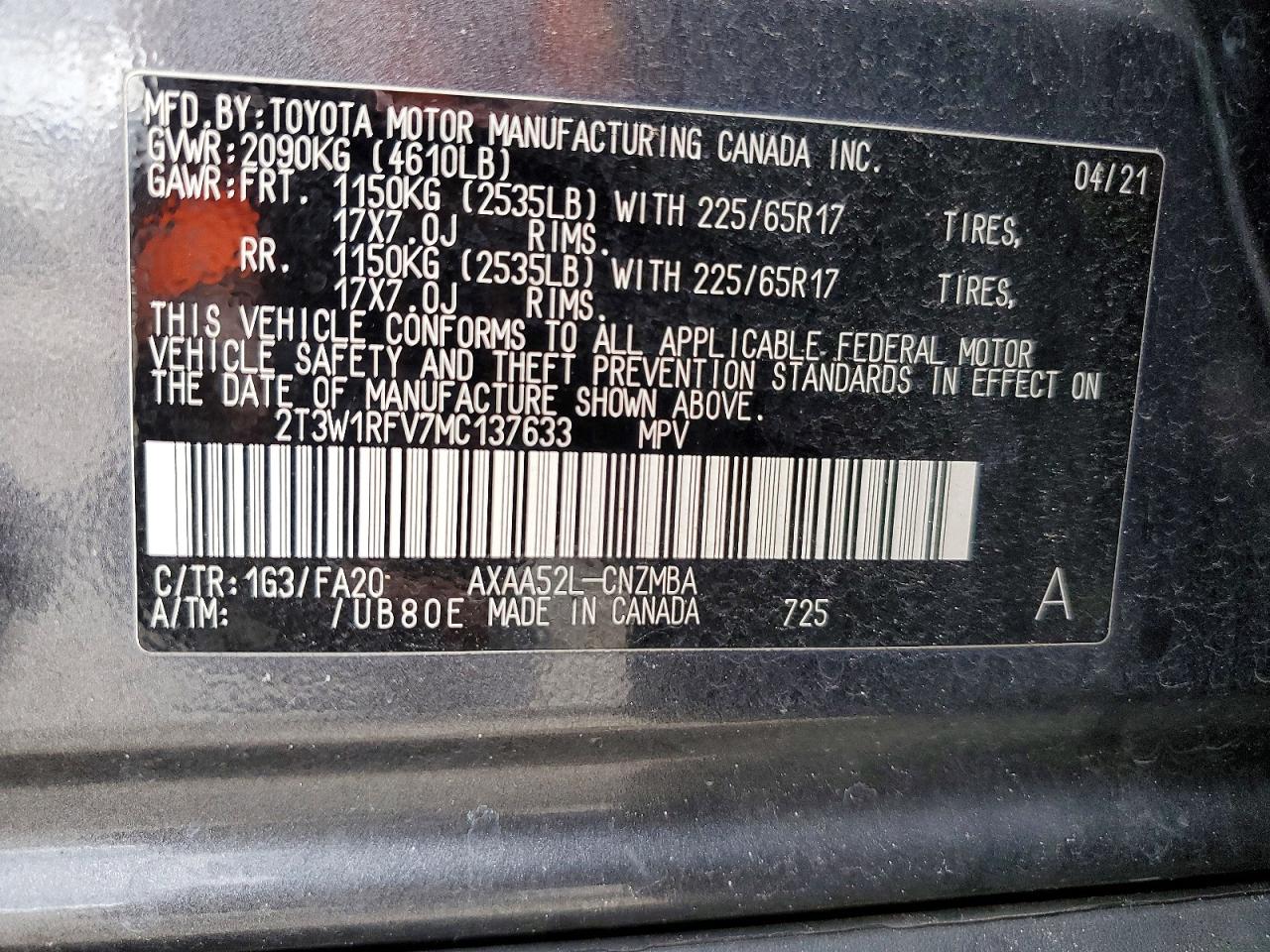 2021 TOYOTA RAV4