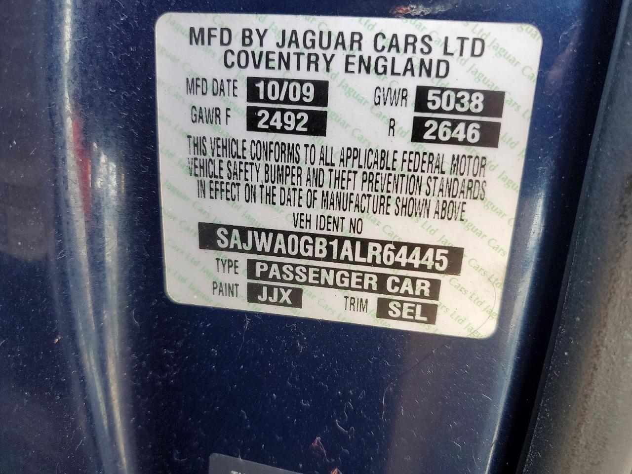2010 JAGUAR XF