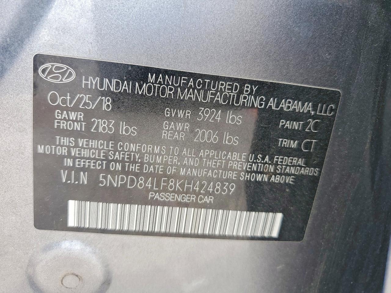 2019 HYUNDAI ELANTRA