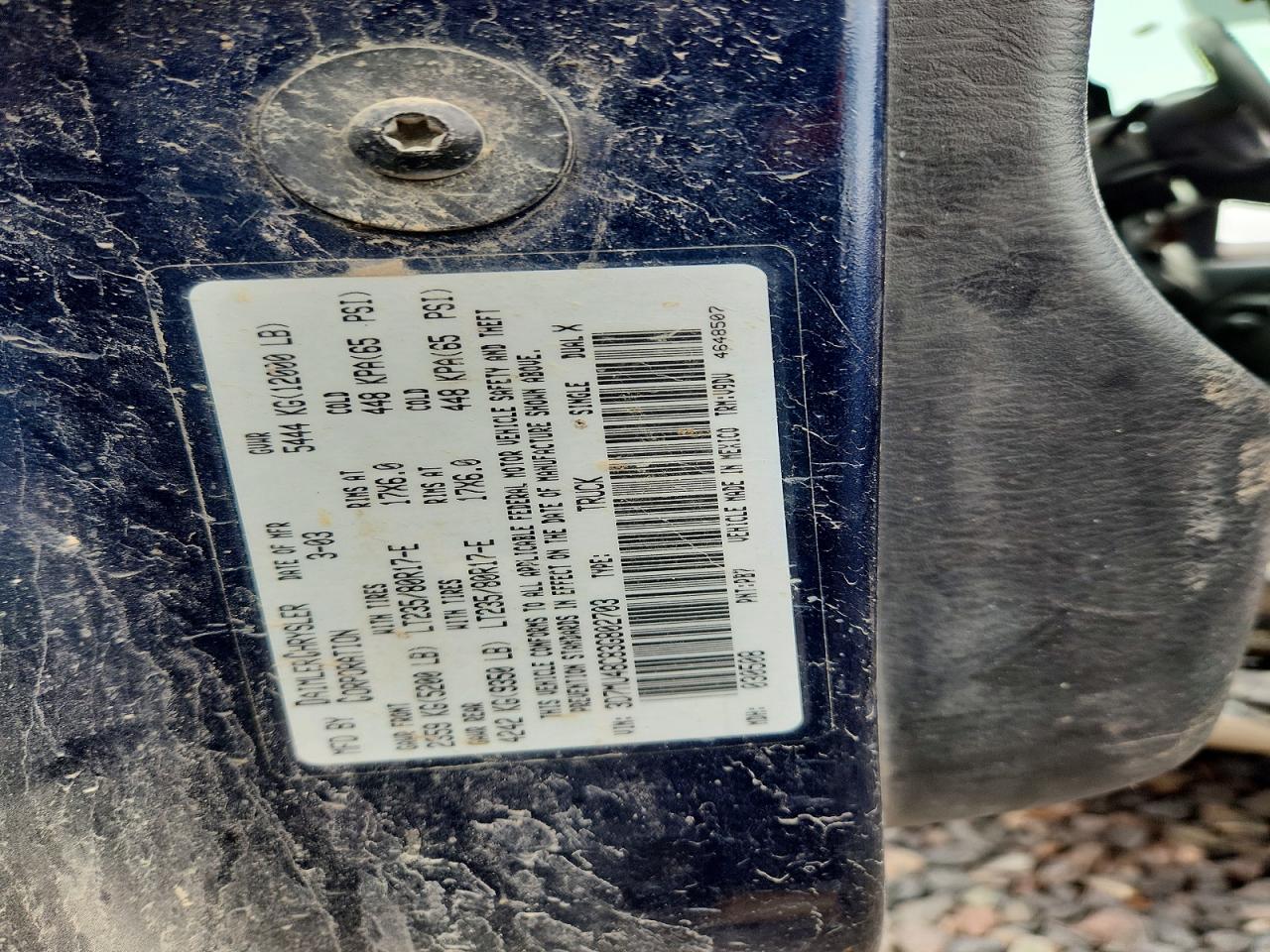 2003 DODGE RAM 3500