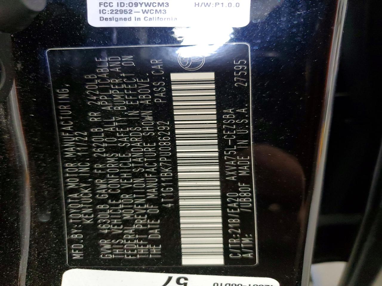 2023 TOYOTA CAMRY