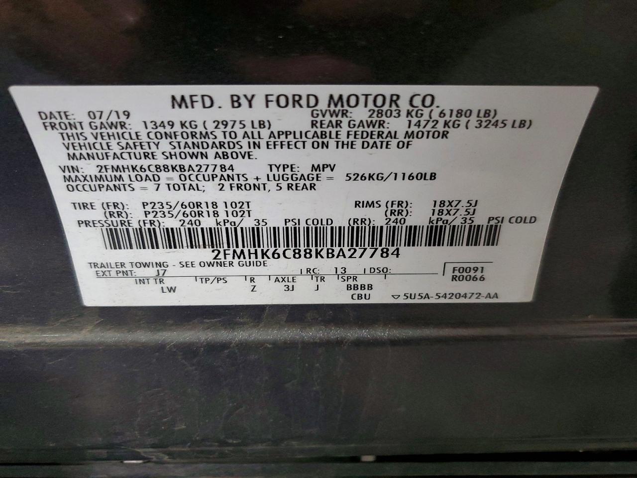 2019 FORD FLEX