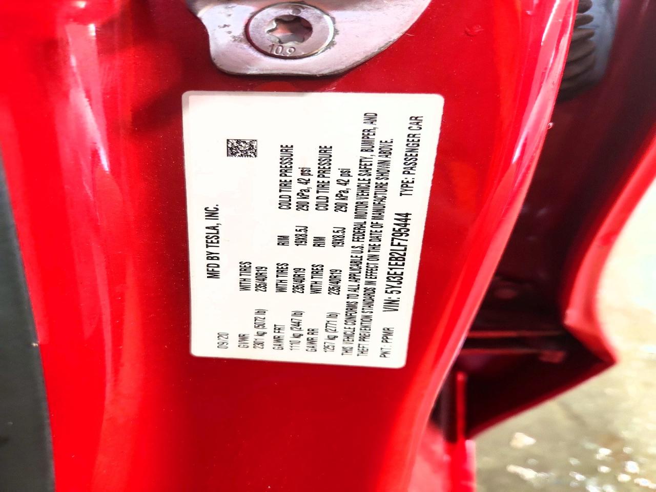 2020 TESLA MODEL 3