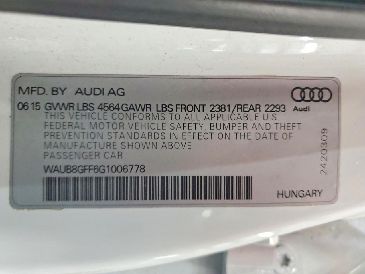 2016 AUDI A3